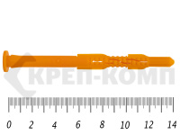 Дюбель рамный без шурупа 10х 140 БОРТ полипропилен под м6 (50 шт)