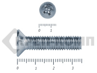 Винт потайной,цинк DIN965 8х 35 Фасовка (180шт)