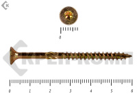 Саморезы Конструкционные, потай Torx, желтый цинк   4.0х 60 мм (20 шт) 