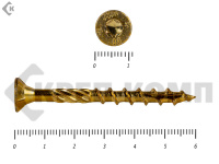 Саморезы Конструкционные, потай Torx, желтый цинк   6.0х 60 мм (200 шт) 