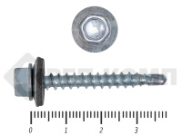 Саморез кровельный цинк, с шайбой EPDM, 4,8х38 К КРЕП-КОМП (2800шт)