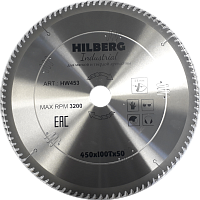 Диск 450*50*100Т, пильный Hilberg Industrial Дерево (1 шт)