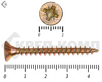 Саморез желтый цинк POZY 5х 45 Фасовка (400шт)