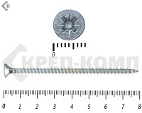 Саморез белый цинк POZY 4,5х80 (1500шт)