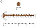 Саморезы Конструкционные, потай Torx, желтый цинк   3.0х 40 мм (50 шт) – фото